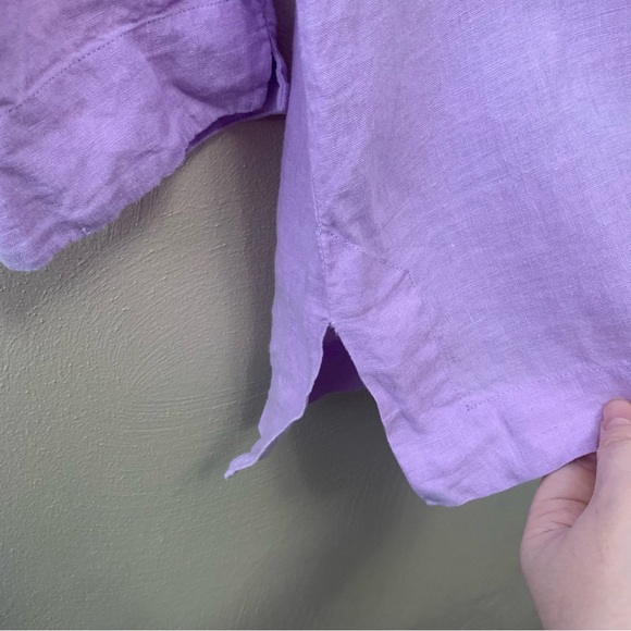 Lilly Pulitzer Amelia Island Tunic Lilac Verbena Linen Size Large Purple Pink - Picture 6 of 14